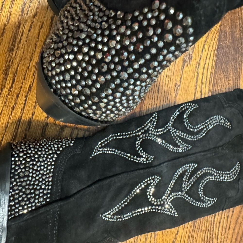Free People Nashville Nights Boots sparkling, tall Western style embellished - Picture 7 of 8